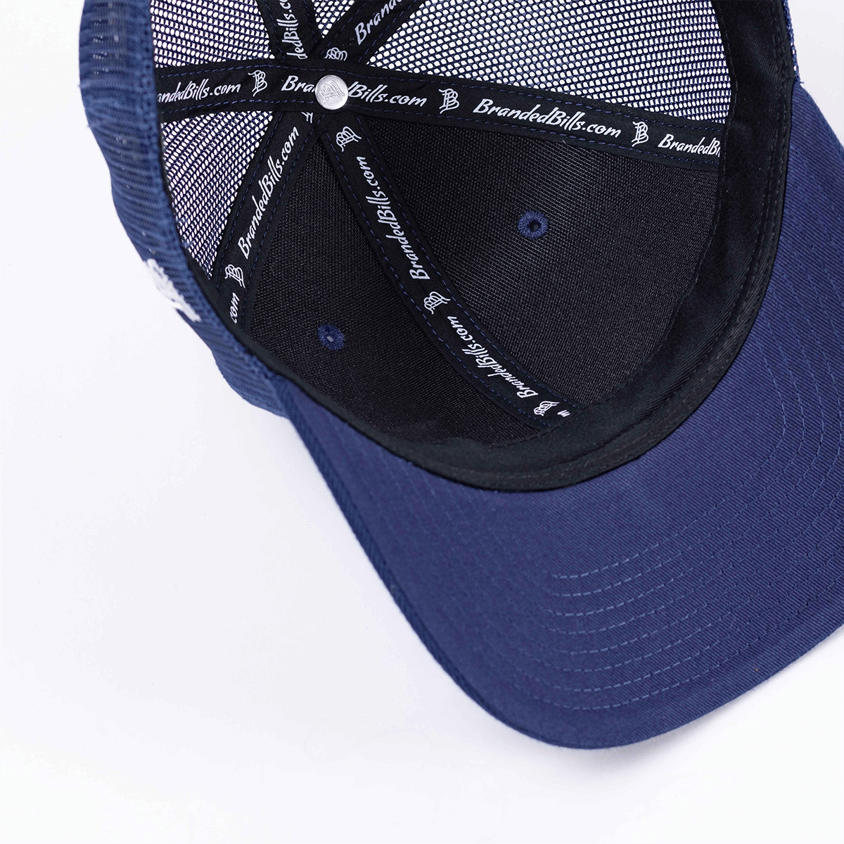 Midnight Horizon Curved Trucker Inside Navy