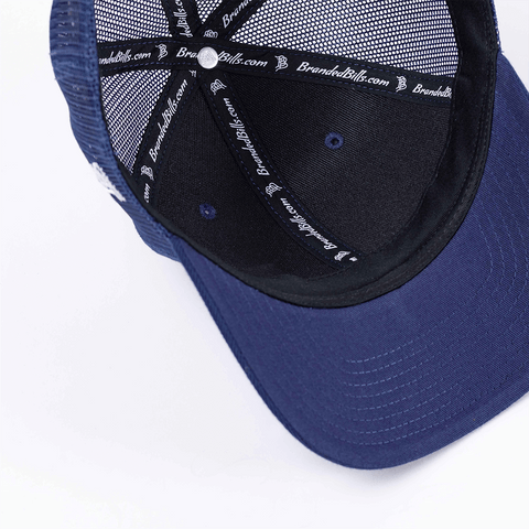 Midnight Horizon Curved Trucker Inside Navy