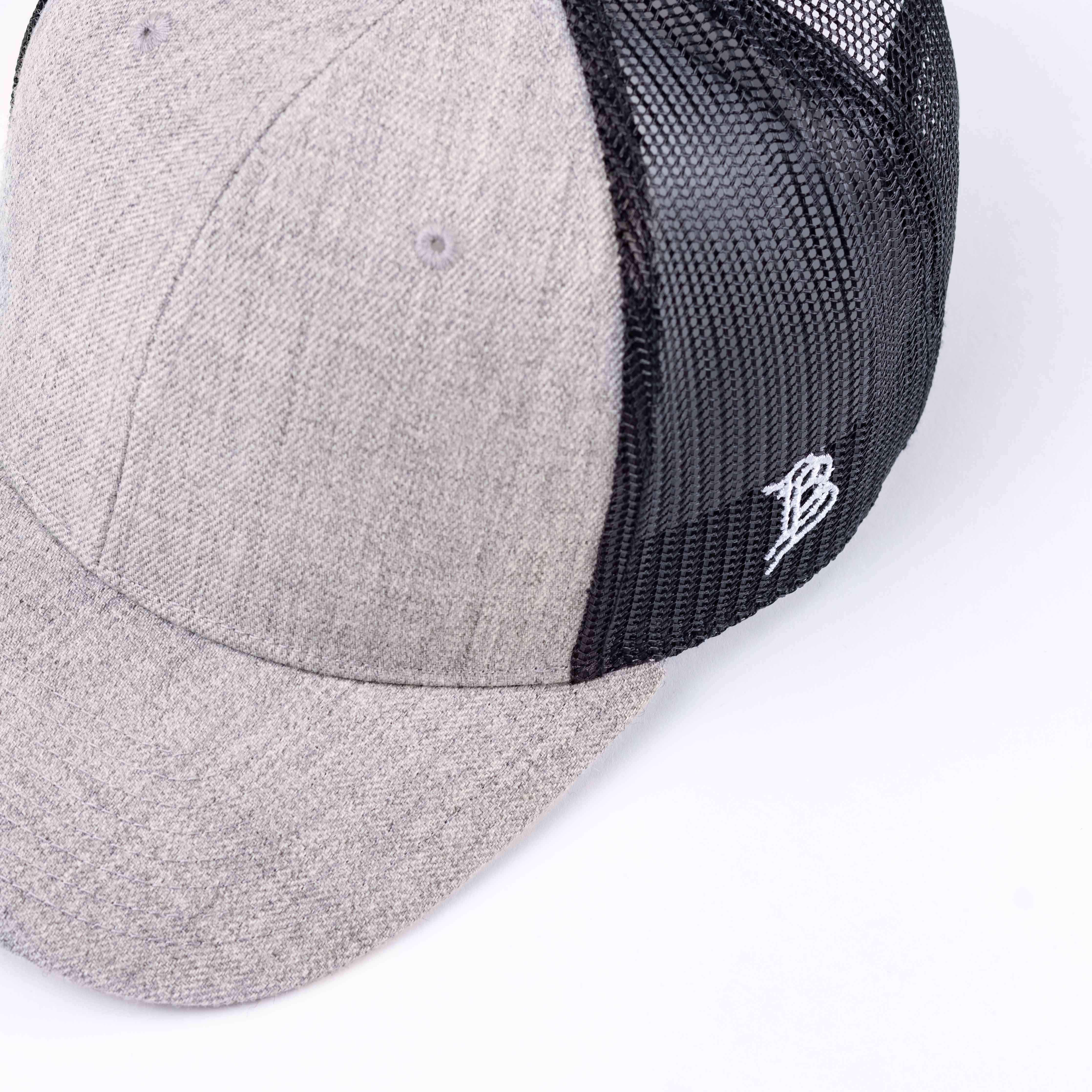 Bare Curved Trucker Logo Heather Gray