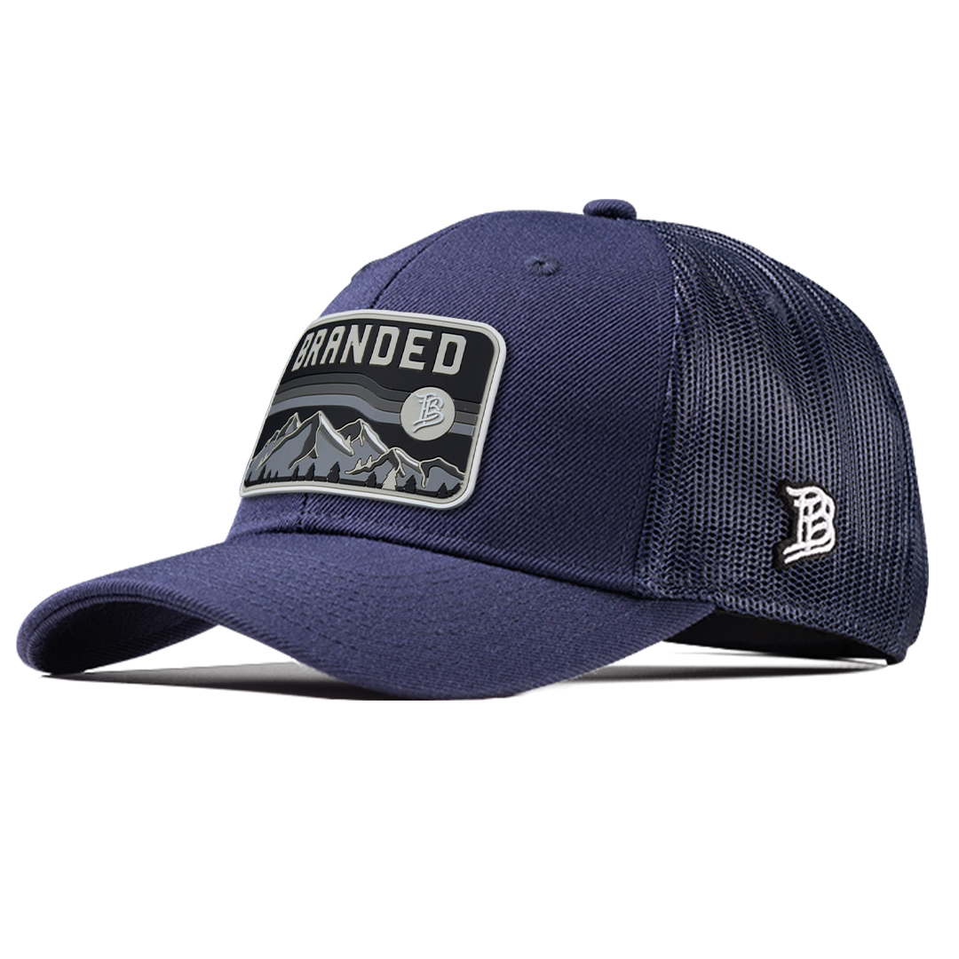 Midnight Horizon Curved Trucker Front Navy