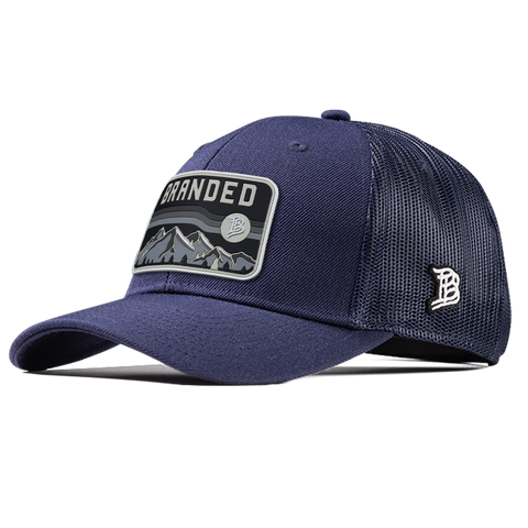 Midnight Horizon Curved Trucker Front Navy