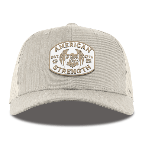 American Strength Curved Trucker Beige Heather