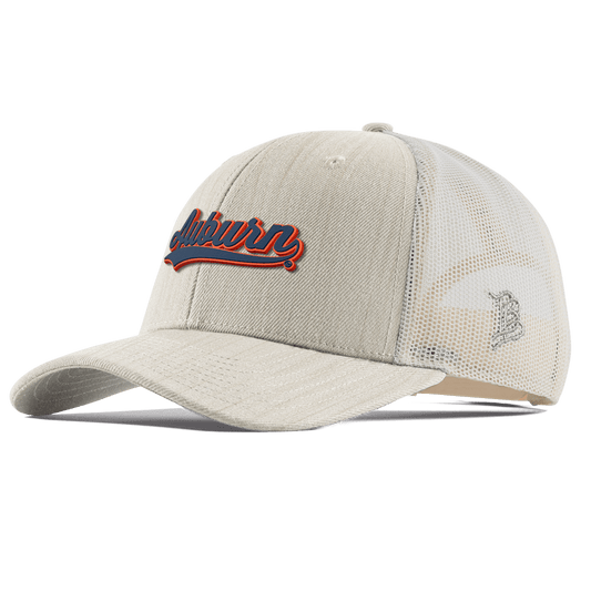 Auburn University "Auburn Script" Curved Trucker Beige Heather
