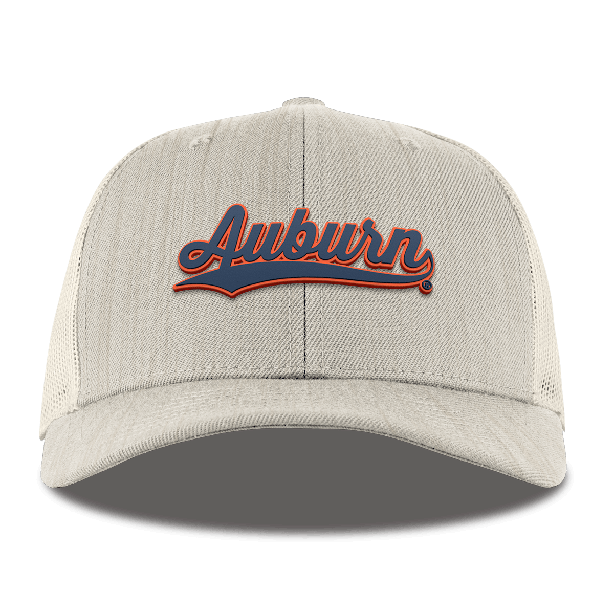 Auburn University "Auburn Script" Curved Trucker Beige Heather