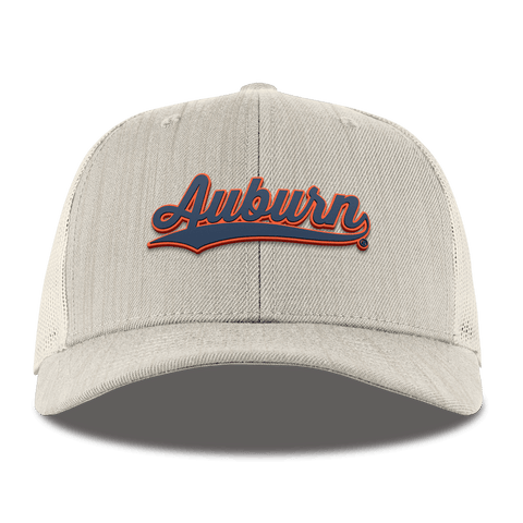 Auburn University "Auburn Script" Curved Trucker Beige Heather