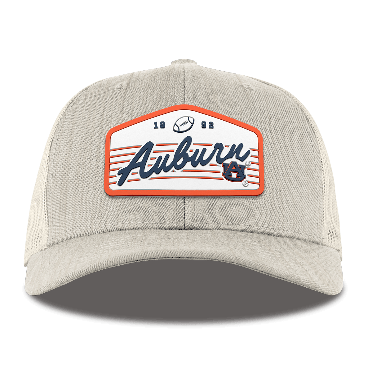 Auburn University "Auburn Tigers Football" Legacy Curved Trucker Beige Heather