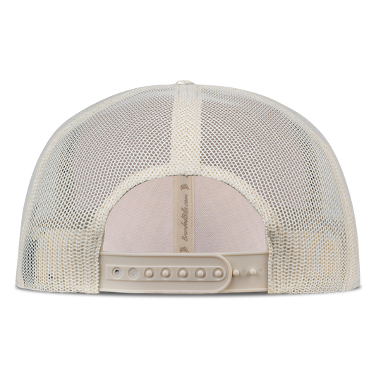 Wake Forest University "Rushing Deacon" Curved Trucker Beige Heather Back