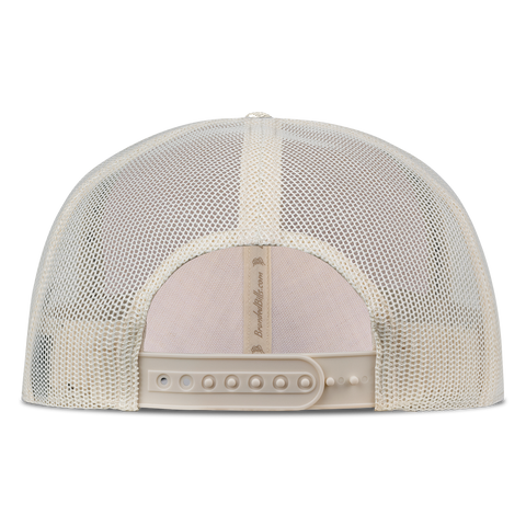 Wake Forest University "Rushing Deacon" Curved Trucker Beige Heather Back
