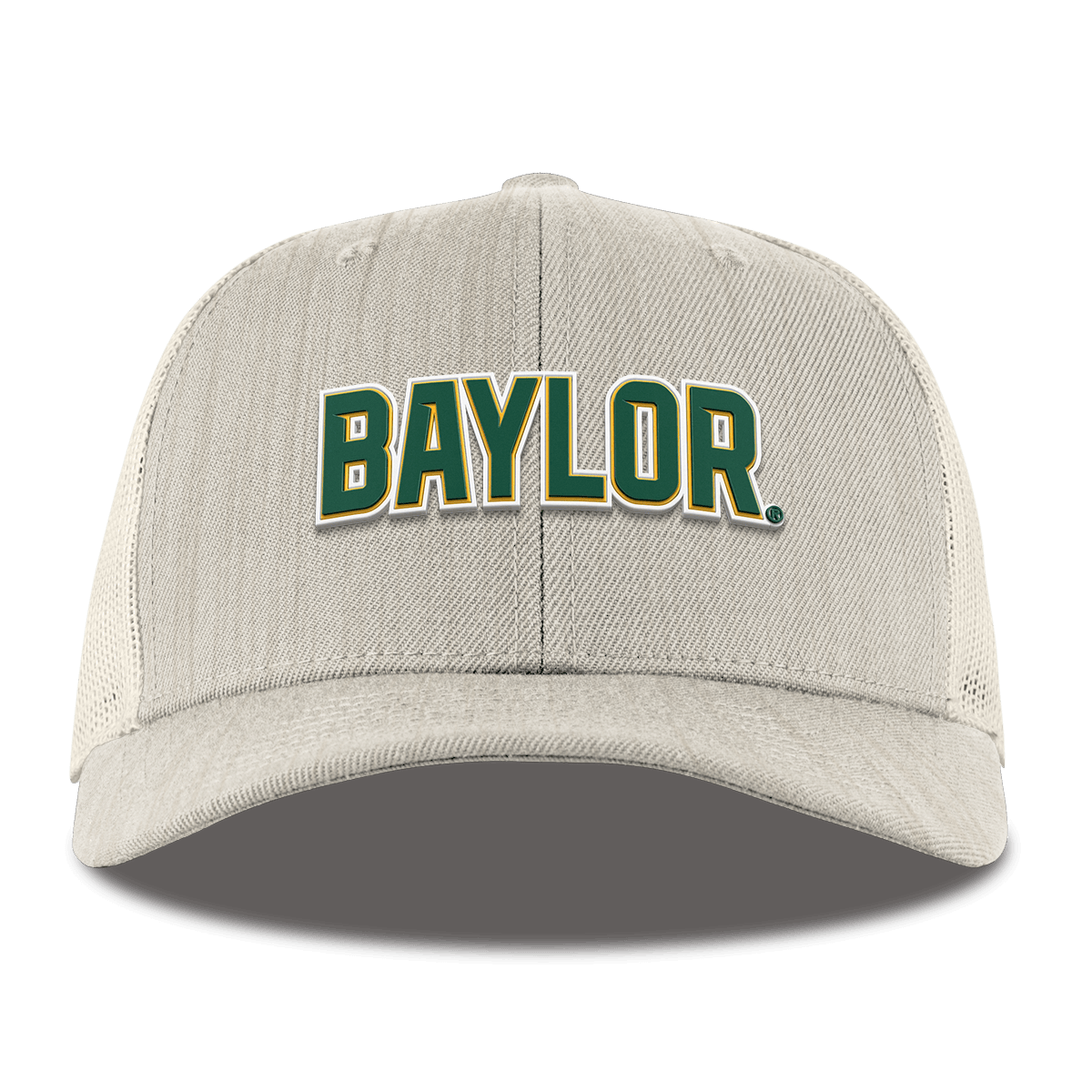 Baylor University "Baylor Block" Curved Trucker Beige Heather
