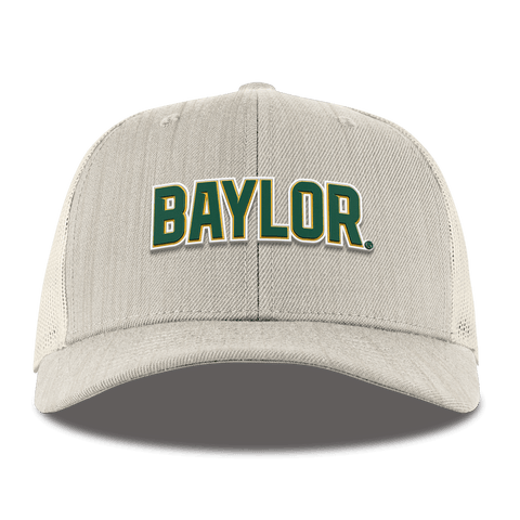 Baylor University "Baylor Block" Curved Trucker Beige Heather