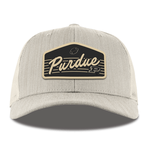 Purdue University "Boilermakers Football" Curved Trucker Beige Heather