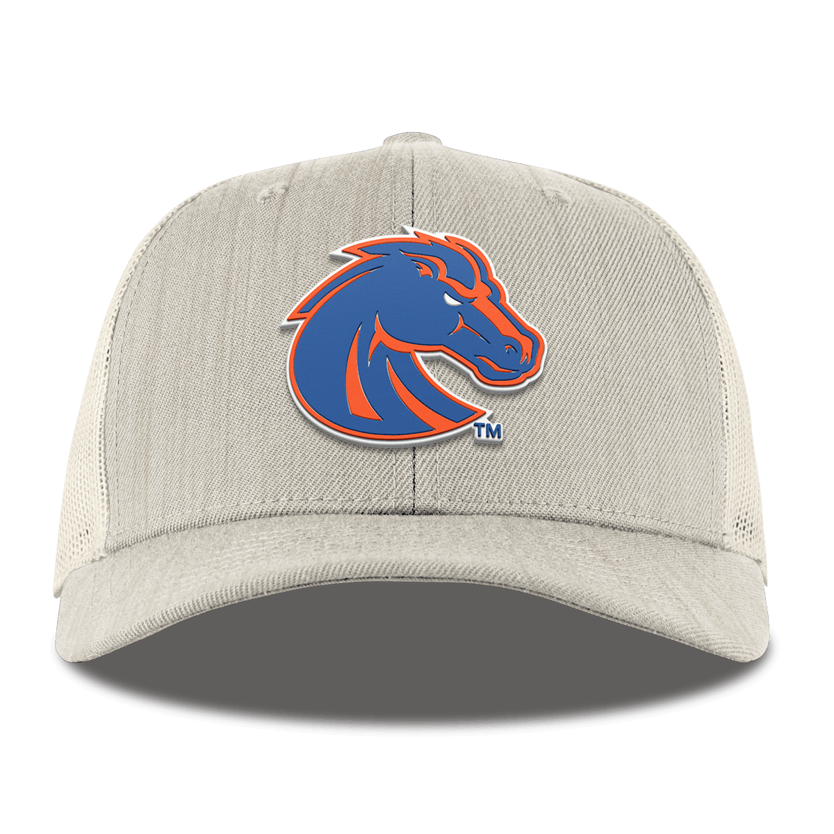 Boise State University "Boise State Broncos Orange" Curved Trucker Beige Heather 