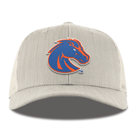 Boise State University "Boise State Broncos Orange" Curved Trucker Beige Heather 