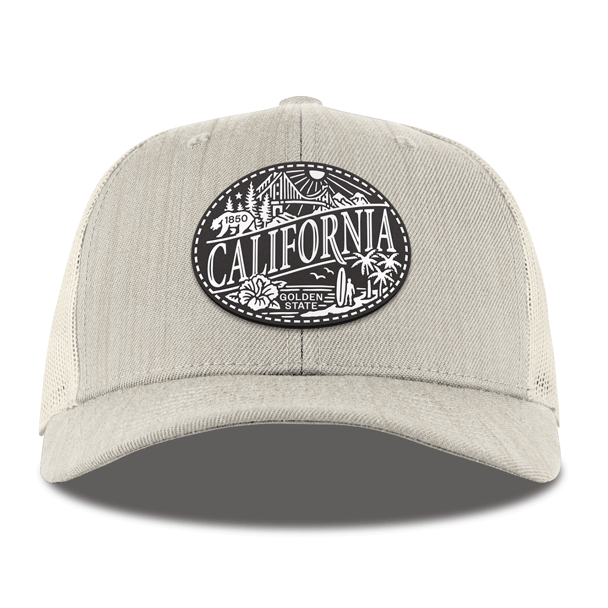 California Traveler Curved Trucker Beige Heather