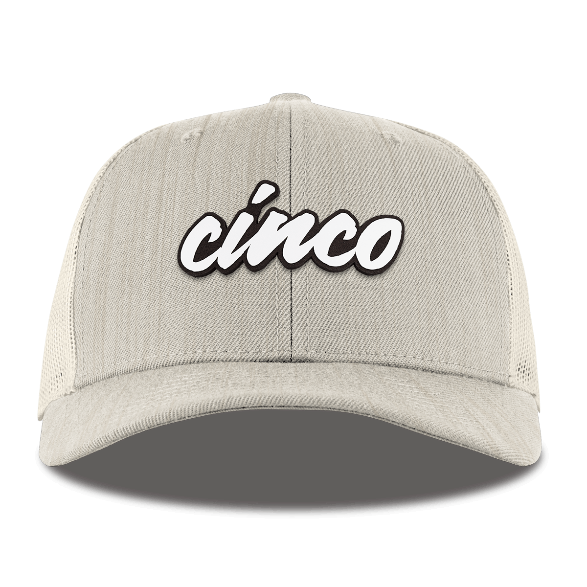 Cinco Script Curved Trucker Beige Heather