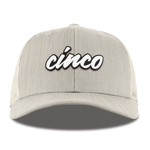 Cinco Script Curved Trucker Beige Heather