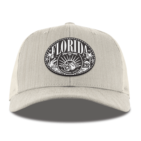 Florida Traveler Curved Trucker Beige Heather