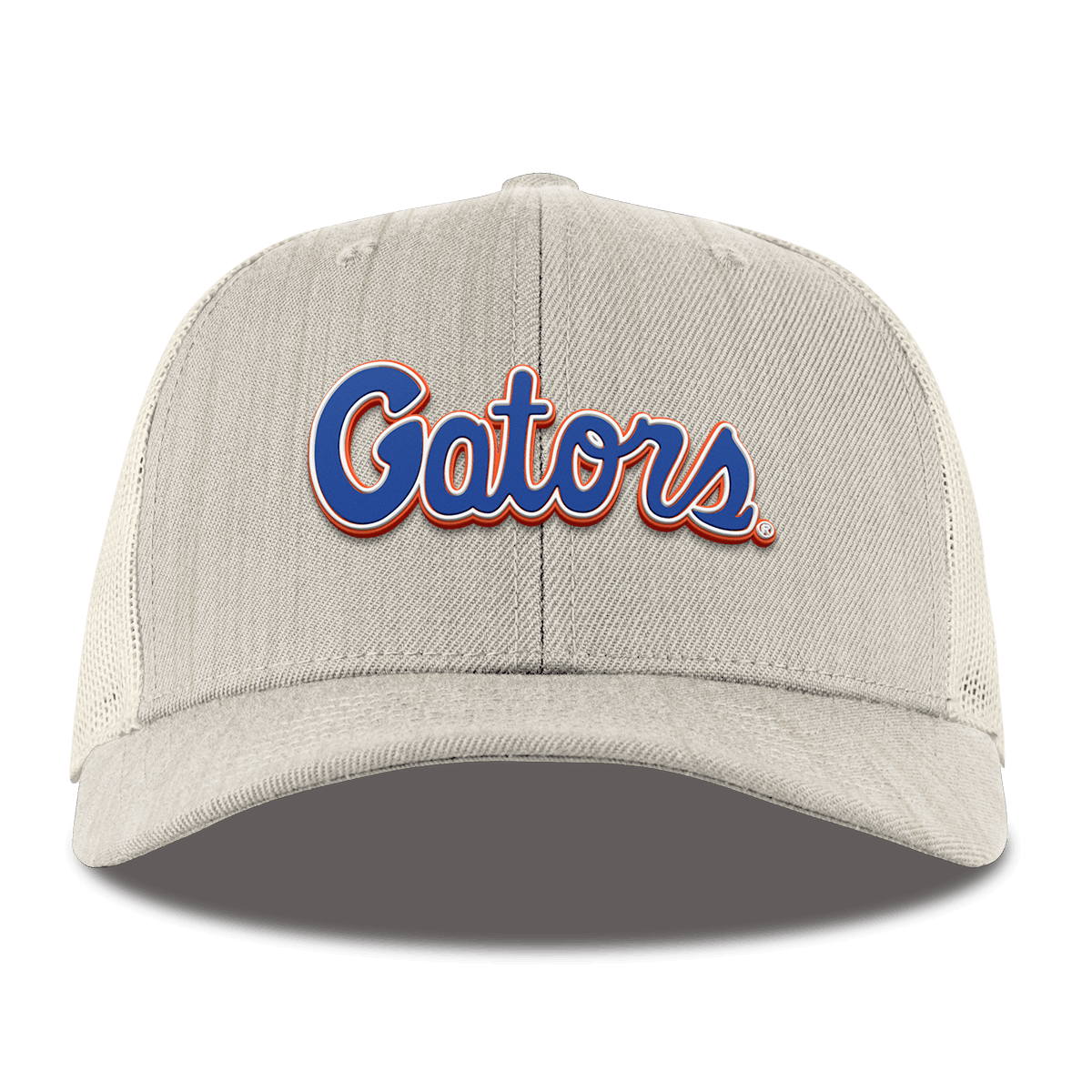 University of Florida "Gator Script" Curved Trucker Beige Heather