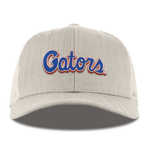 University of Florida "Gator Script" Curved Trucker Beige Heather
