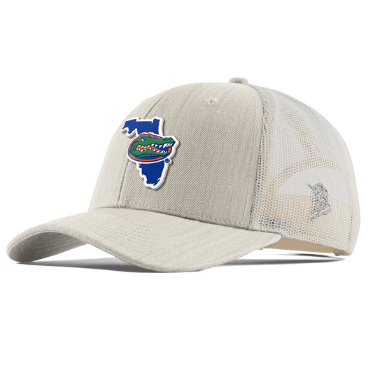 University of Florida "Gator State" Curved Trucker Beige Heather