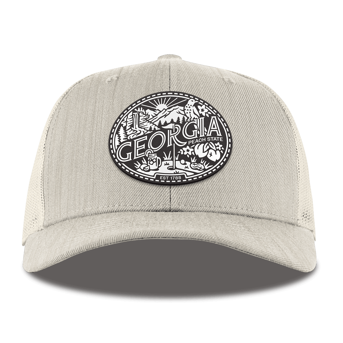 Georgia Traveler Curved Trucker Beige Heather