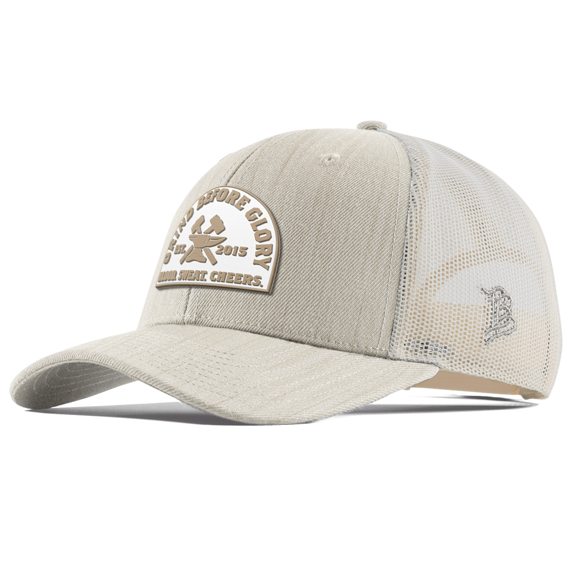 Grind Before Glory Curved Trucker Beige Heather