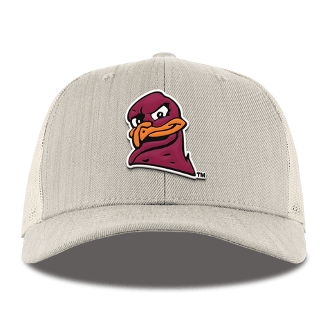 Virginia Tech University "HokieBird" Curved Trucker Beige Heather
