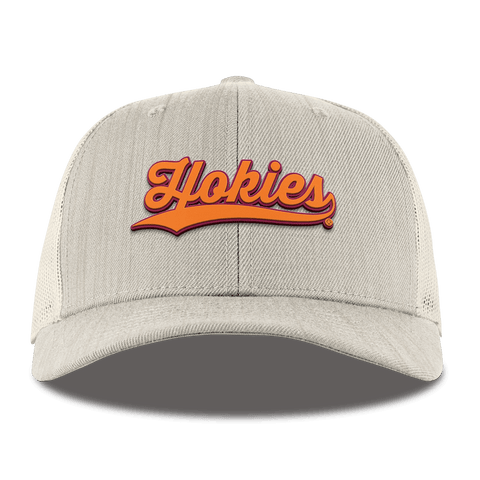 Virginia Tech University "Hokies Script" Curved Trucker Beige Heather