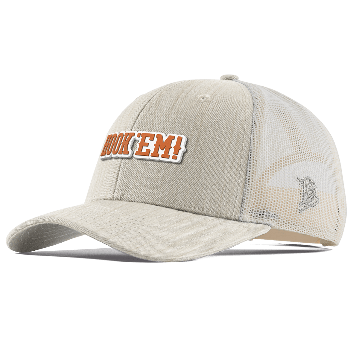 University of Texas "Hook'Em Horns" Curved Trucker Beige Heather