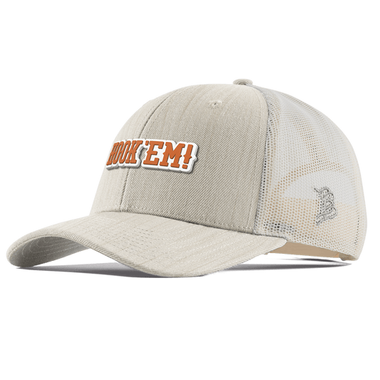 University of Texas "Hook'Em Horns" Curved Trucker Beige Heather