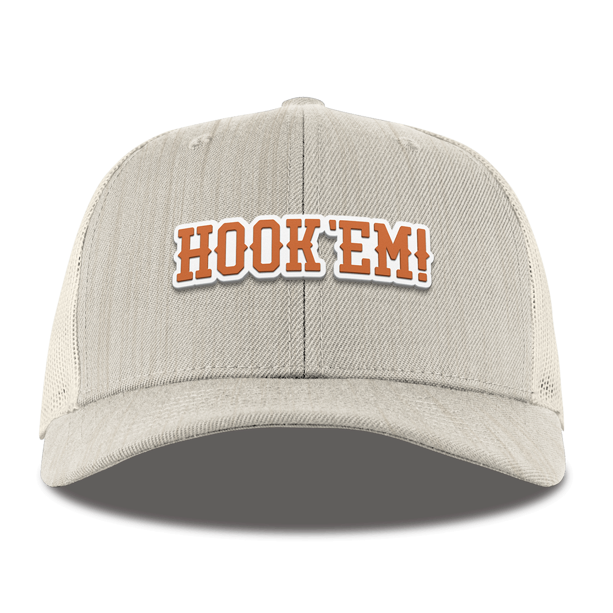 University of Texas "Hook'Em Horns" Curved Trucker Beige Heather