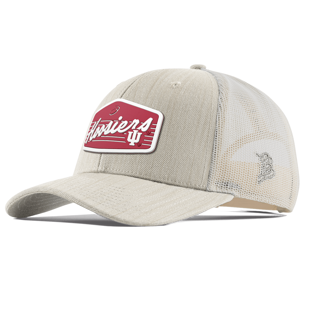Indiana University "Hoosiers Football" Curved Trucker Beige Heather