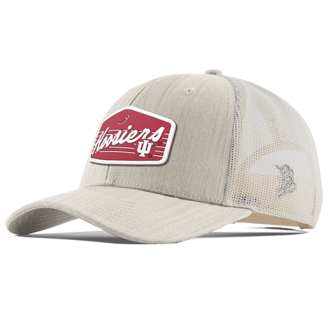 Indiana University "Hoosiers Football" Curved Trucker Beige Heather