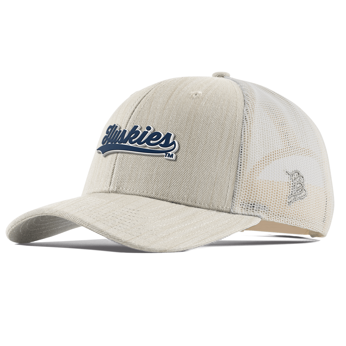 University of Connecticut "Huskies Script" Curved Trucker Beige Heather