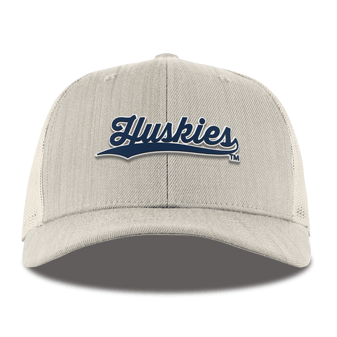 University of Connecticut "Huskies Script" Curved Trucker Beige Heather