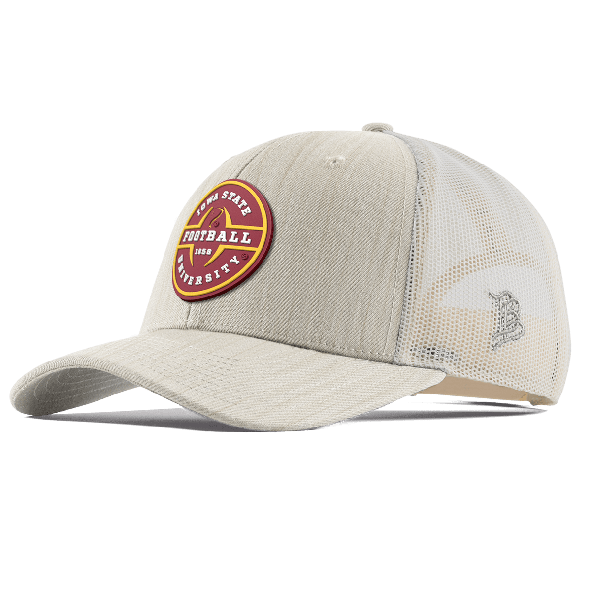 Iowa State University "Iowa State Football Legacy" Curved Trucker Beige Heather