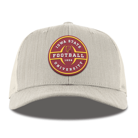Iowa State University "Iowa State Football Legacy" Curved Trucker Beige Heather