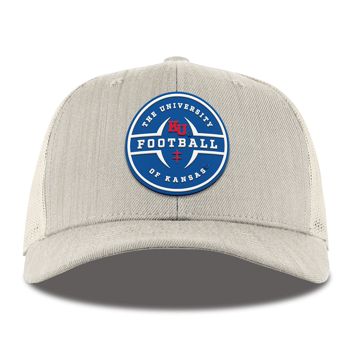University of Kansas "Kansas Football Legacy" Curved Trucker Beige Heather