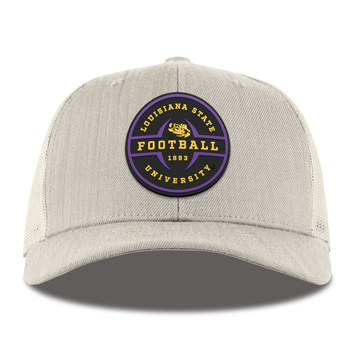 Louisiana State University "LSU Football Legacy" Curved Trucker Beige Heather
