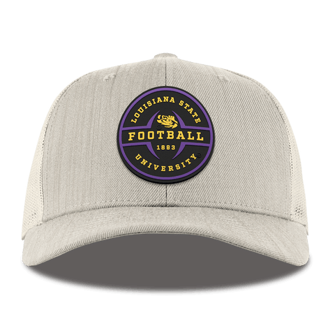 Louisiana State University "LSU Football Legacy" Curved Trucker Beige Heather