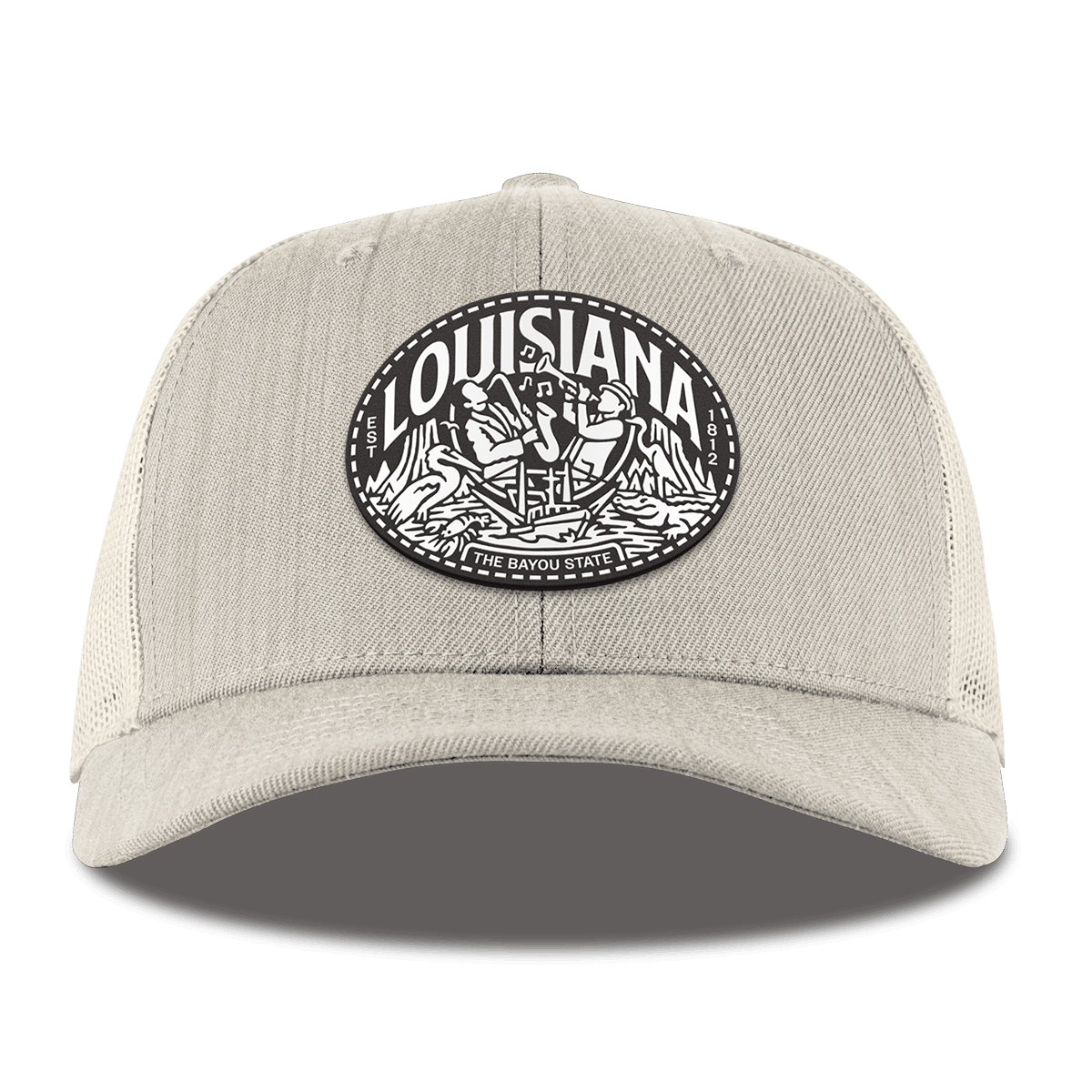 Louisiana Traveler Curved Trucker Beige Heather