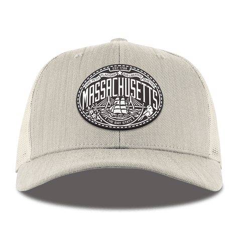 Massachusetts Traveler Curved Trucker Beige Heather
