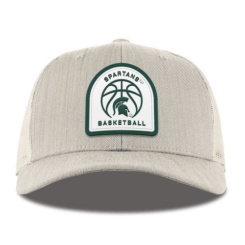 Michigan State University "Michigan State Basketball" Curved Trucker Beige Heather Gray