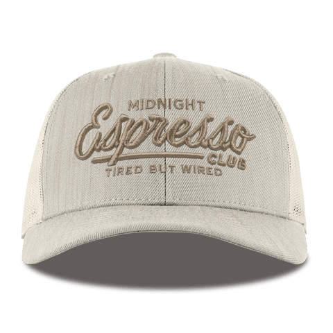 Midnight Espresso Club Curved Trucker Beige Heather