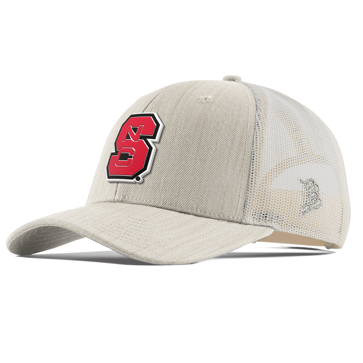 North Carolina State "NC State Block" Curved Trucker Beige Heather
