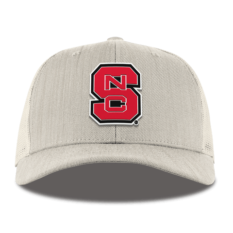 North Carolina State "NC State Block" Curved Trucker Beige Heather