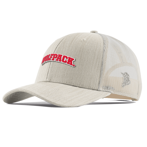 North Carolina State "NC State Wolfpack" Curved Trucker Beige Heather