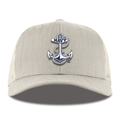 United States Naval Academy "Naval Academy Midshipman" Curved Trucker Beige Heather