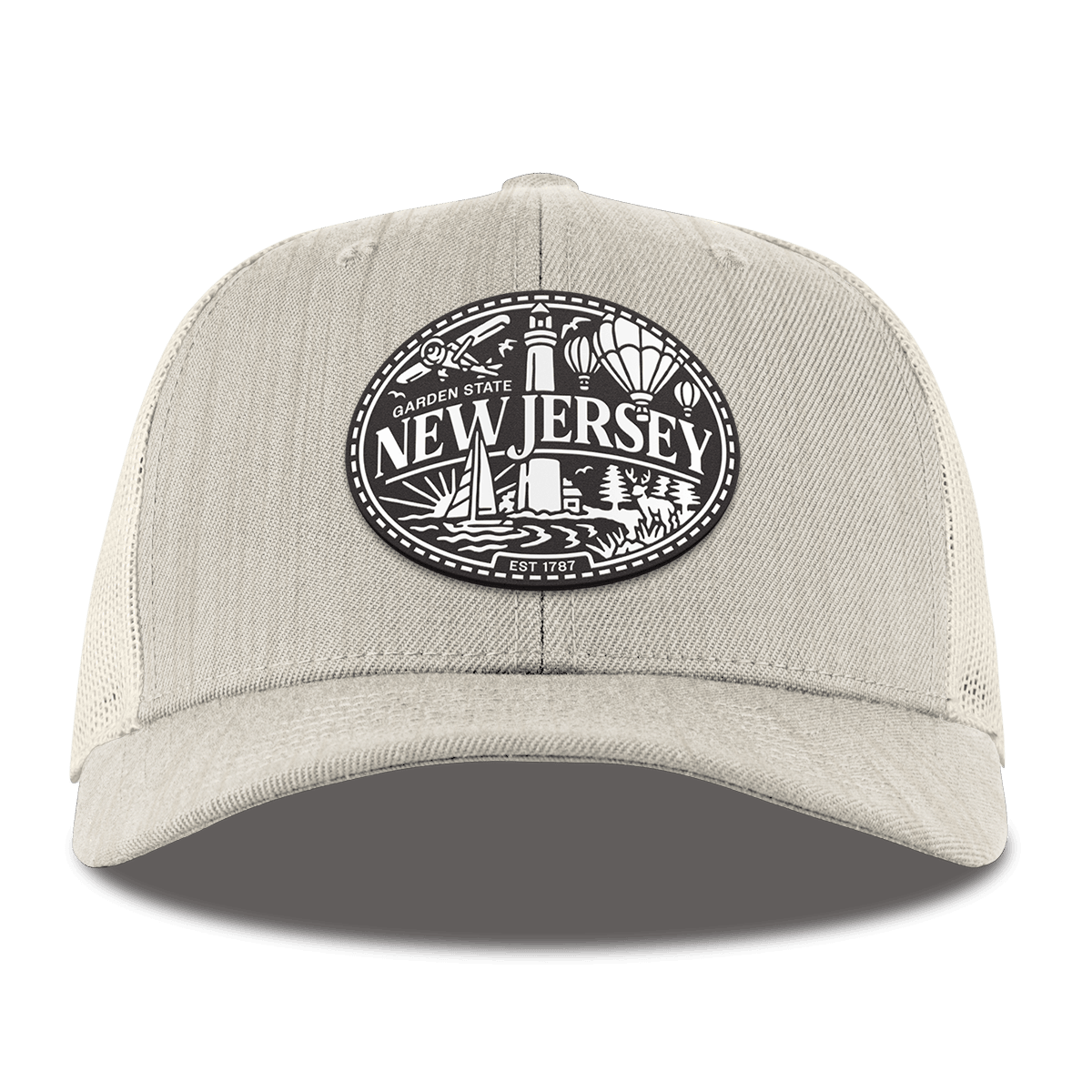 New Jersey Traveler Curved Trucker Beige Heather