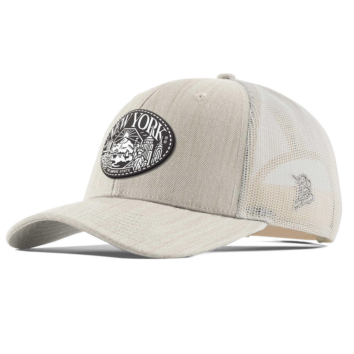New York Traveler Curved Trucker Beige Heather